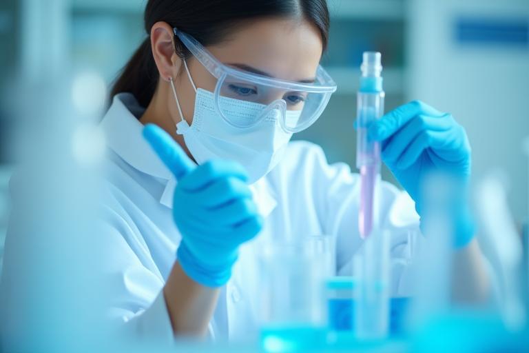 Scientist working in a water quality lab