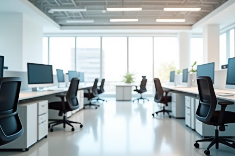 Modern and bright office workspace